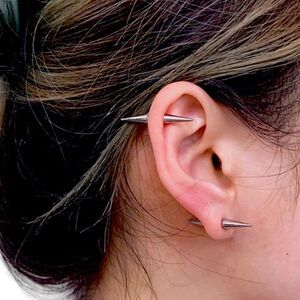 Colorful Stainless Steel Spiked Earrings